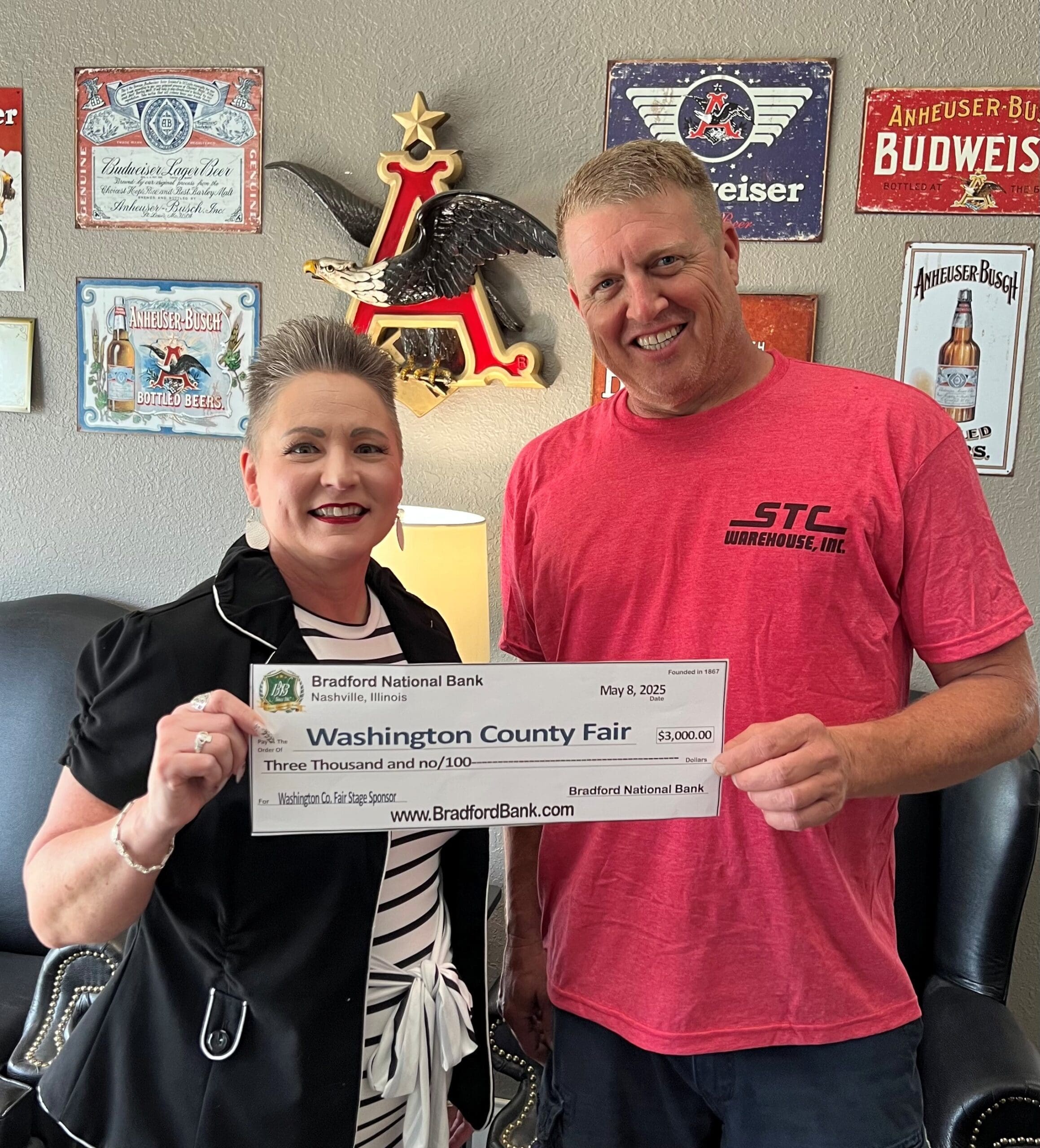 Bradford Bank named main sponsor for washington county fair concert series